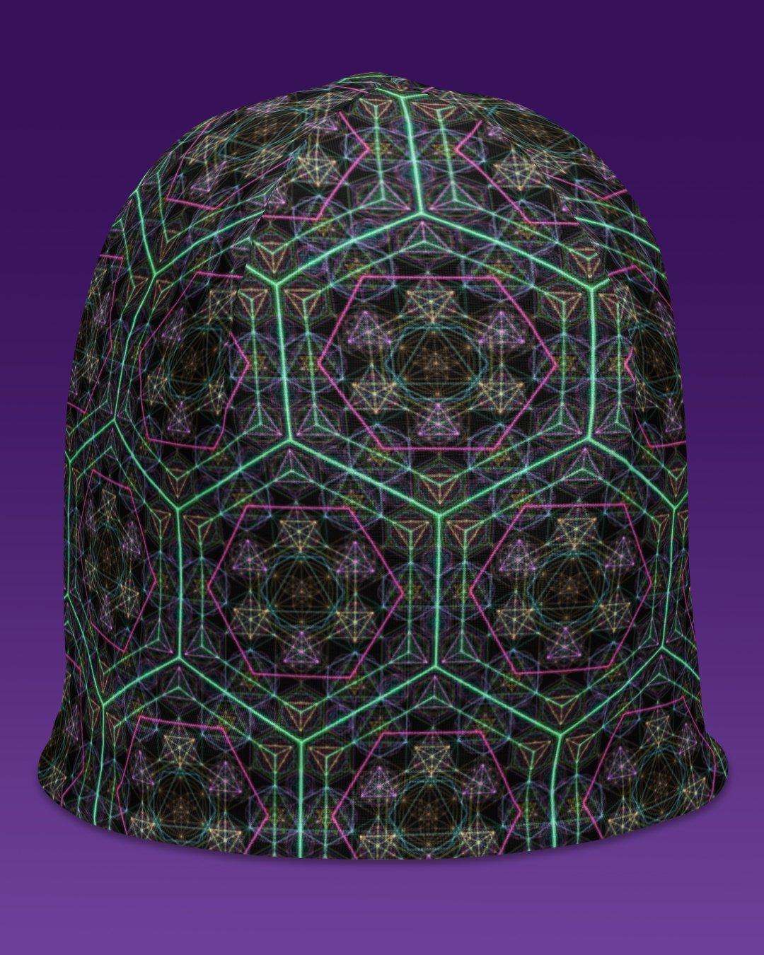 Hypergeometry | UV/RGB Reactive Beanie - Image 2
