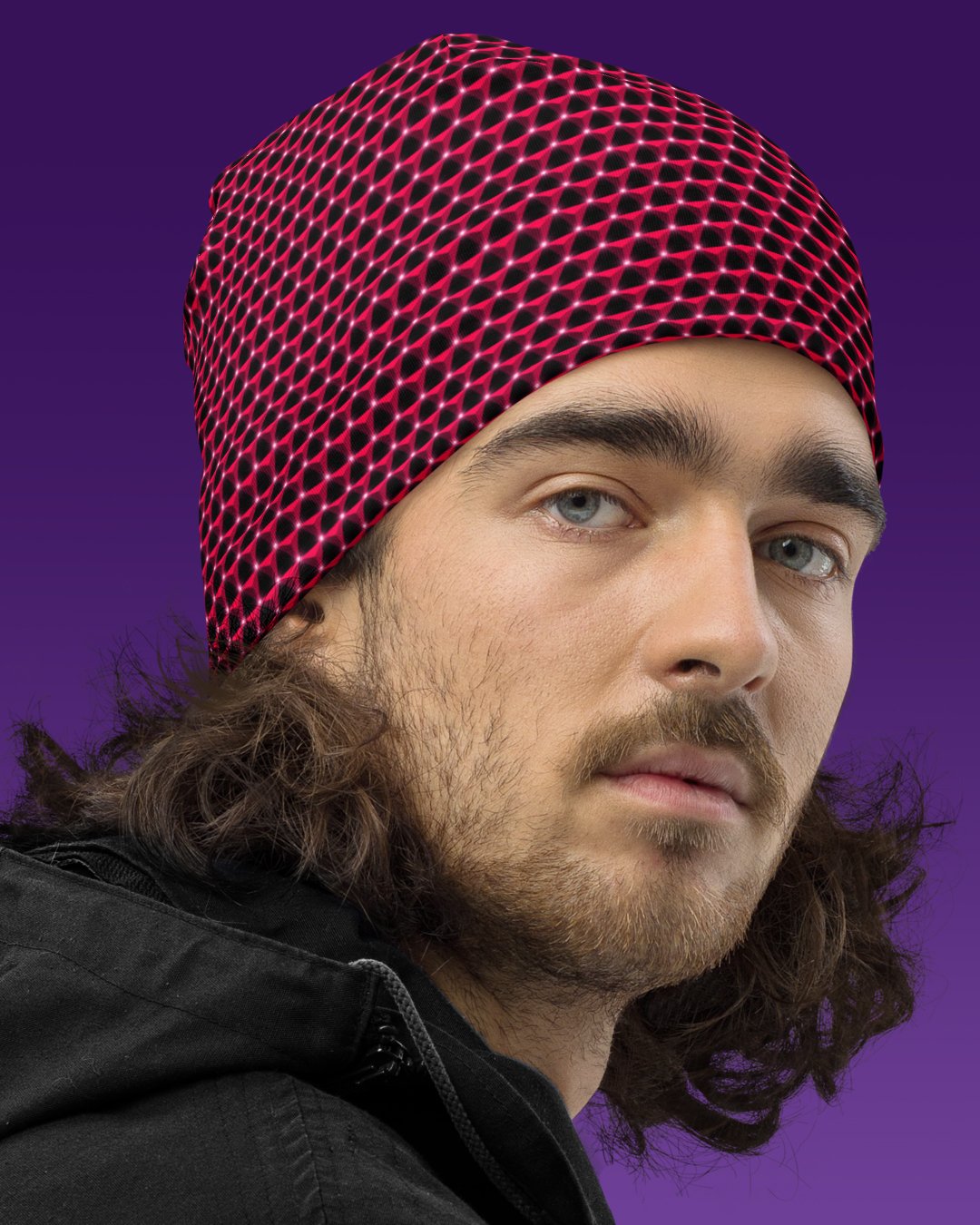 Ruby Prism | UV/RGB Reactive Beanie - Image 3