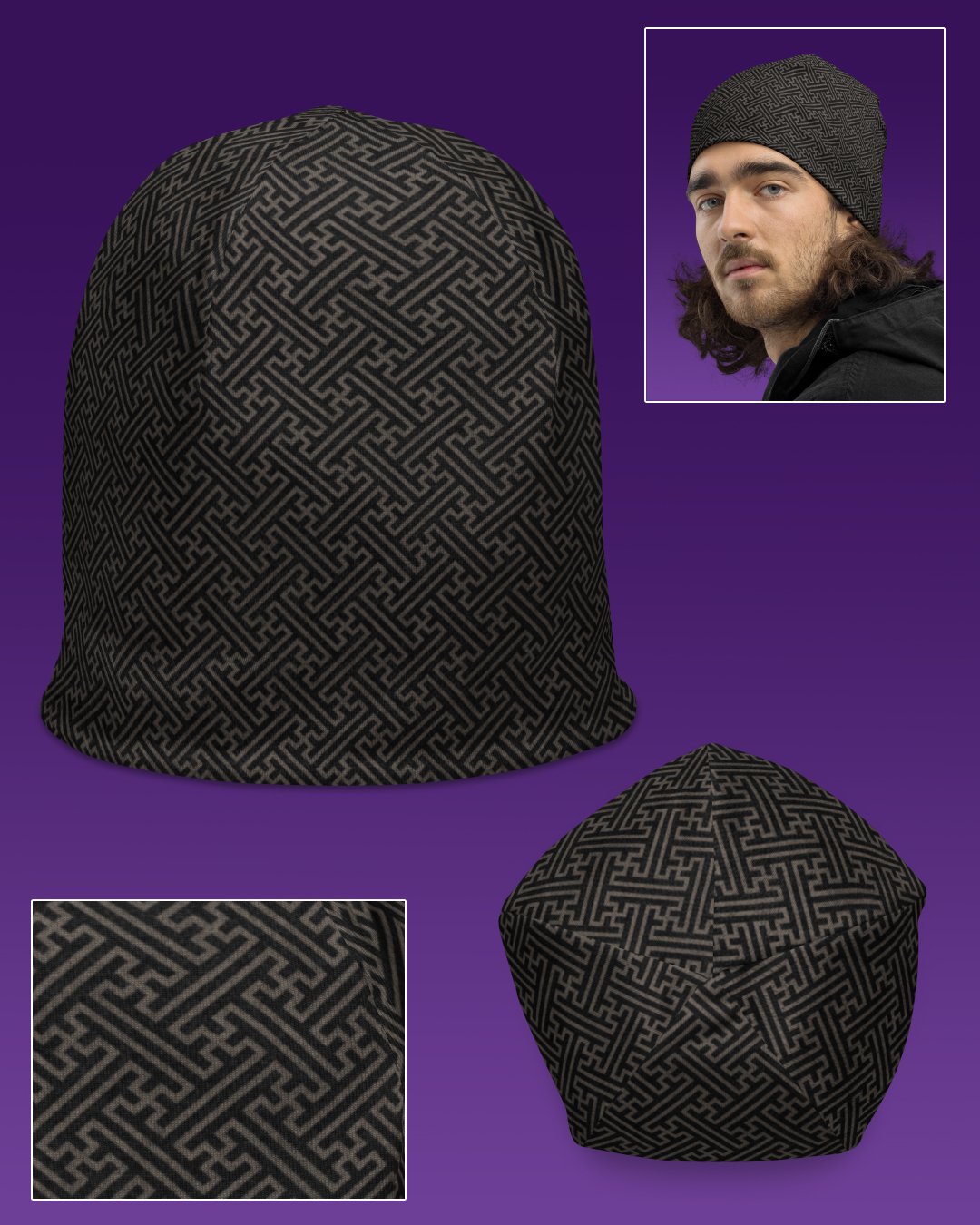 Sayagata | UV/RGB Reactive Beanie
