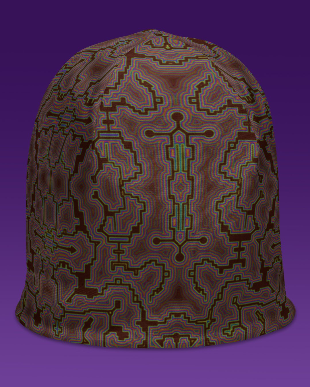 Techno Shamanic Clay | UV/RGB Reactive Beanie - Image 2