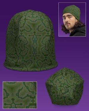 Techno Shamanic Jungle | UV/RGB Reactive Beanie