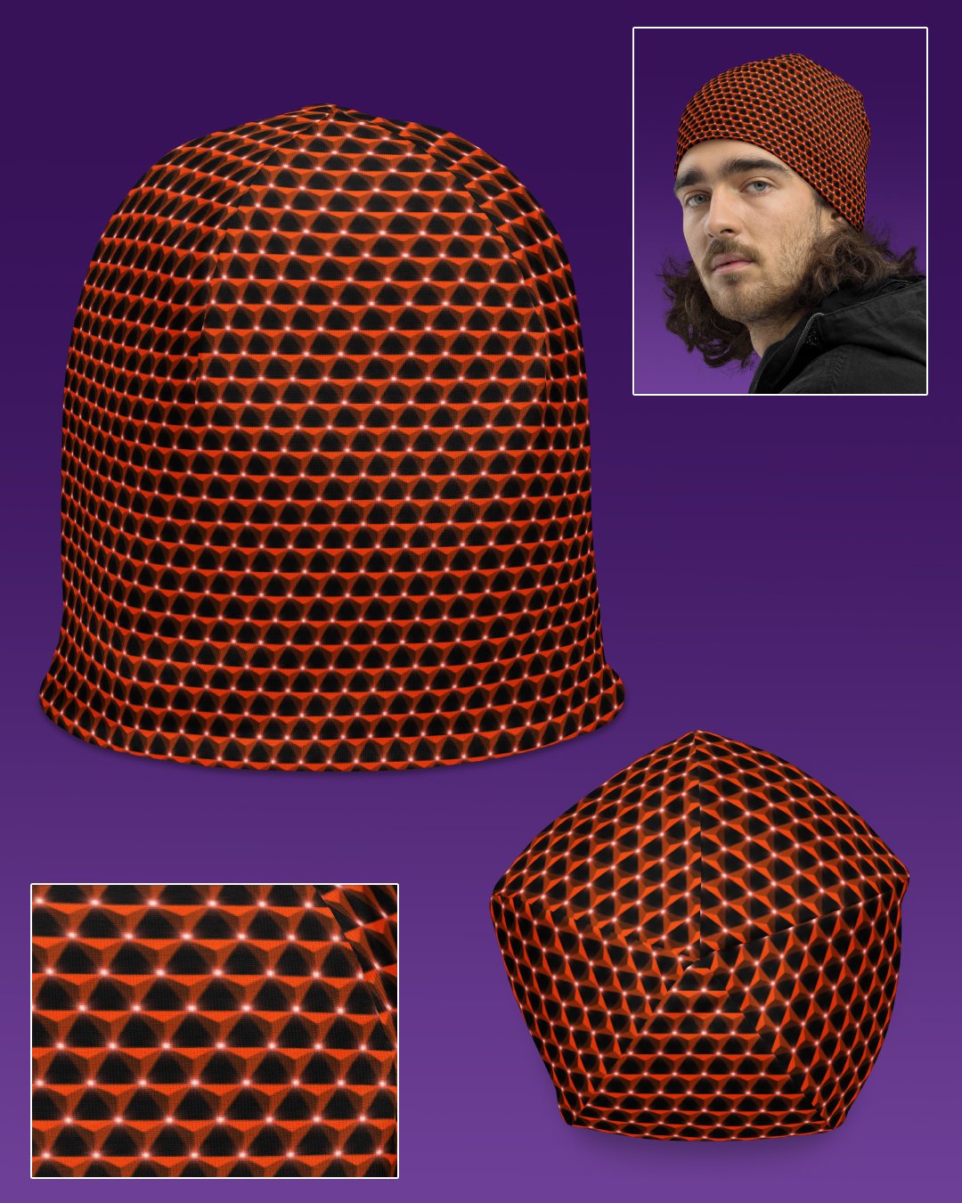 Topaz Prism | UV/RGB Reactive Beanie