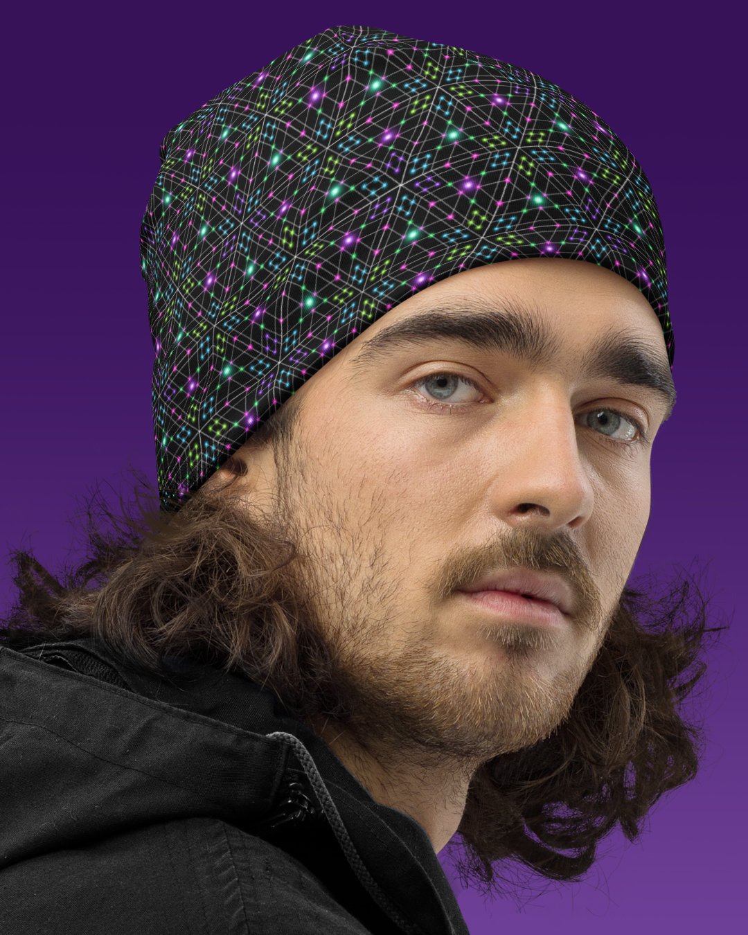 Triesselation | UV/RGB Reactive Beanie - Image 3