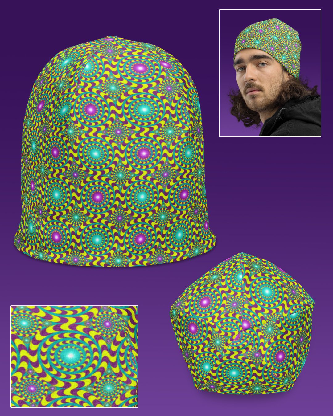 Trip Hazard | UV/RGB Reactive Beanie