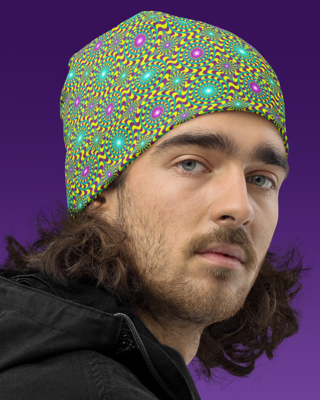 Trip Hazard | UV/RGB Reactive Beanie - Image 3
