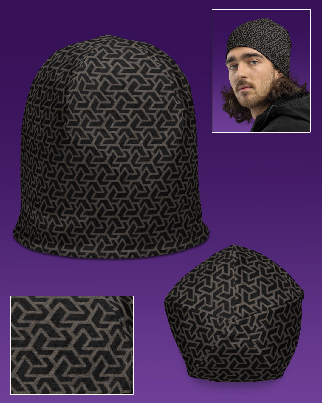 Triskele | UV/RGB Reactive Beanie