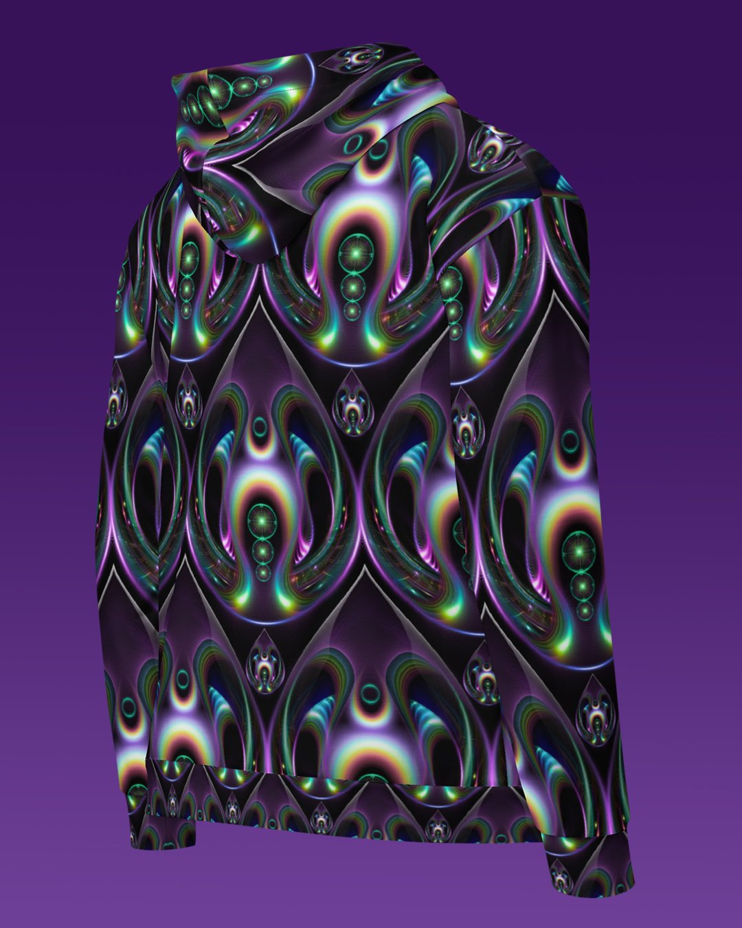 Emergence | Psychedelic Visionary Art Unisex All-Over Hoodie - Image 3