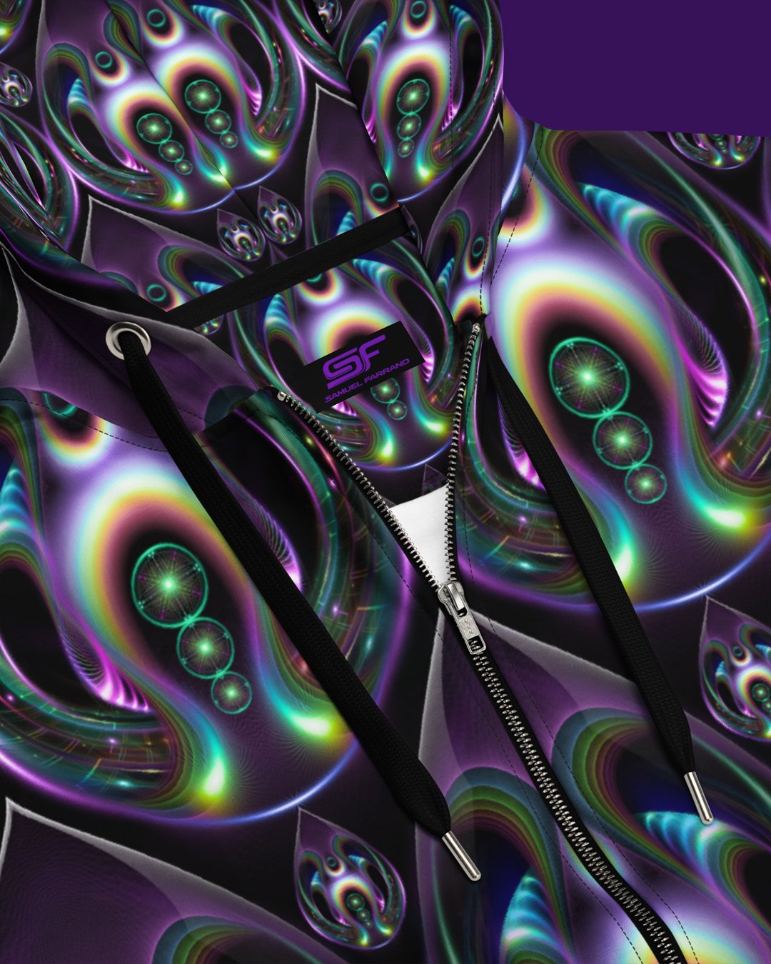 Emergence | Psychedelic Visionary Art Unisex All-Over Hoodie - Image 4