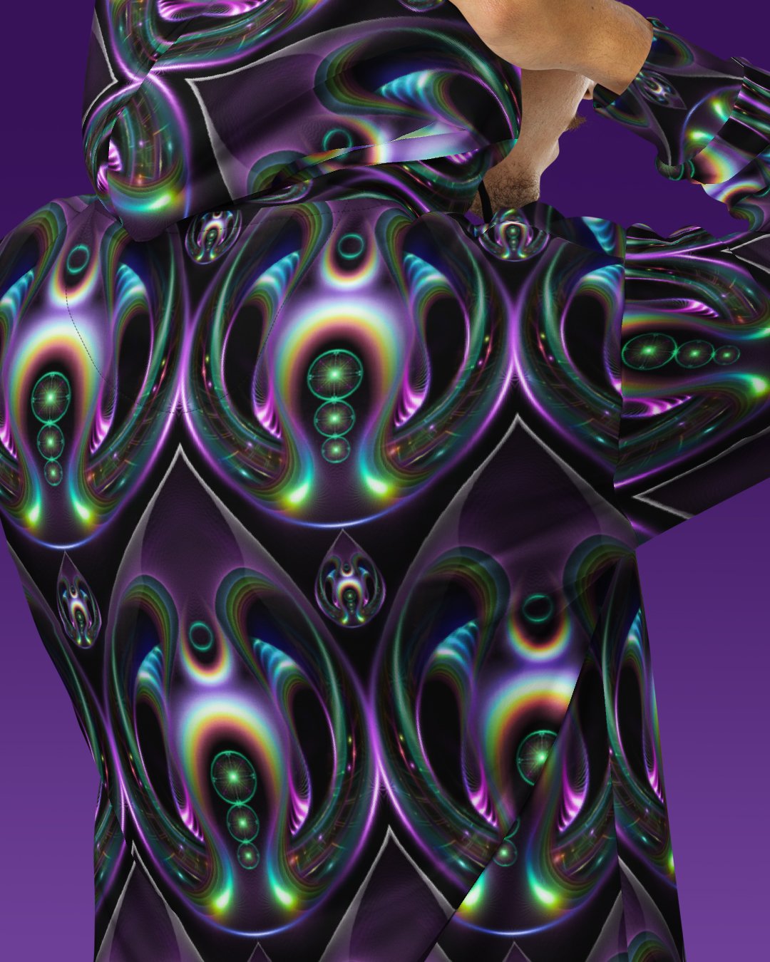Emergence | Psychedelic Visionary Art Unisex All-Over Hoodie - Image 5