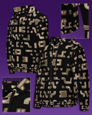 Glyphiks Gold | Psychedelic Visionary Art Unisex All-Over Hoodie