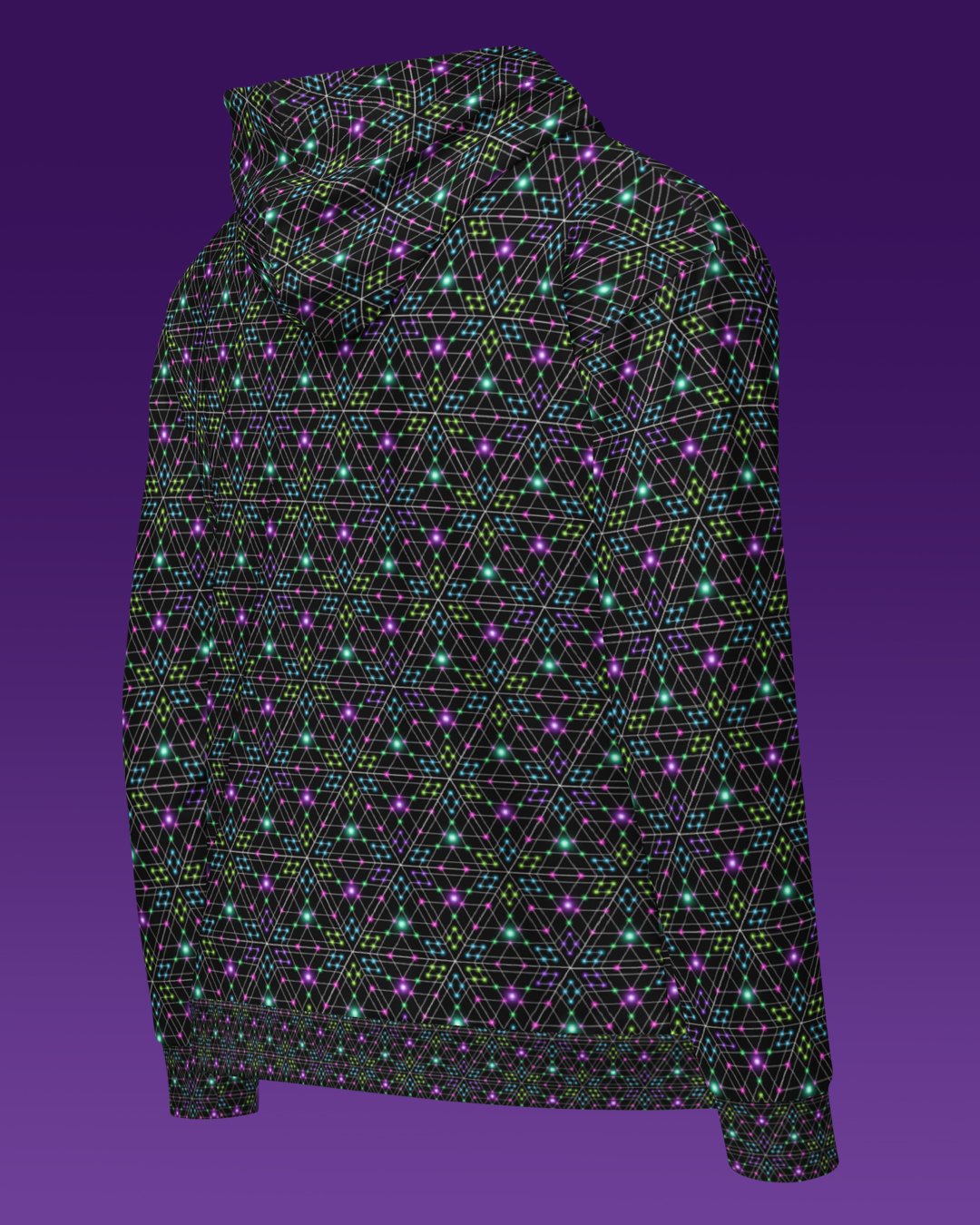Triesselation | Psychedelic Visionary Art Unisex All-Over Hoodie - Image 3