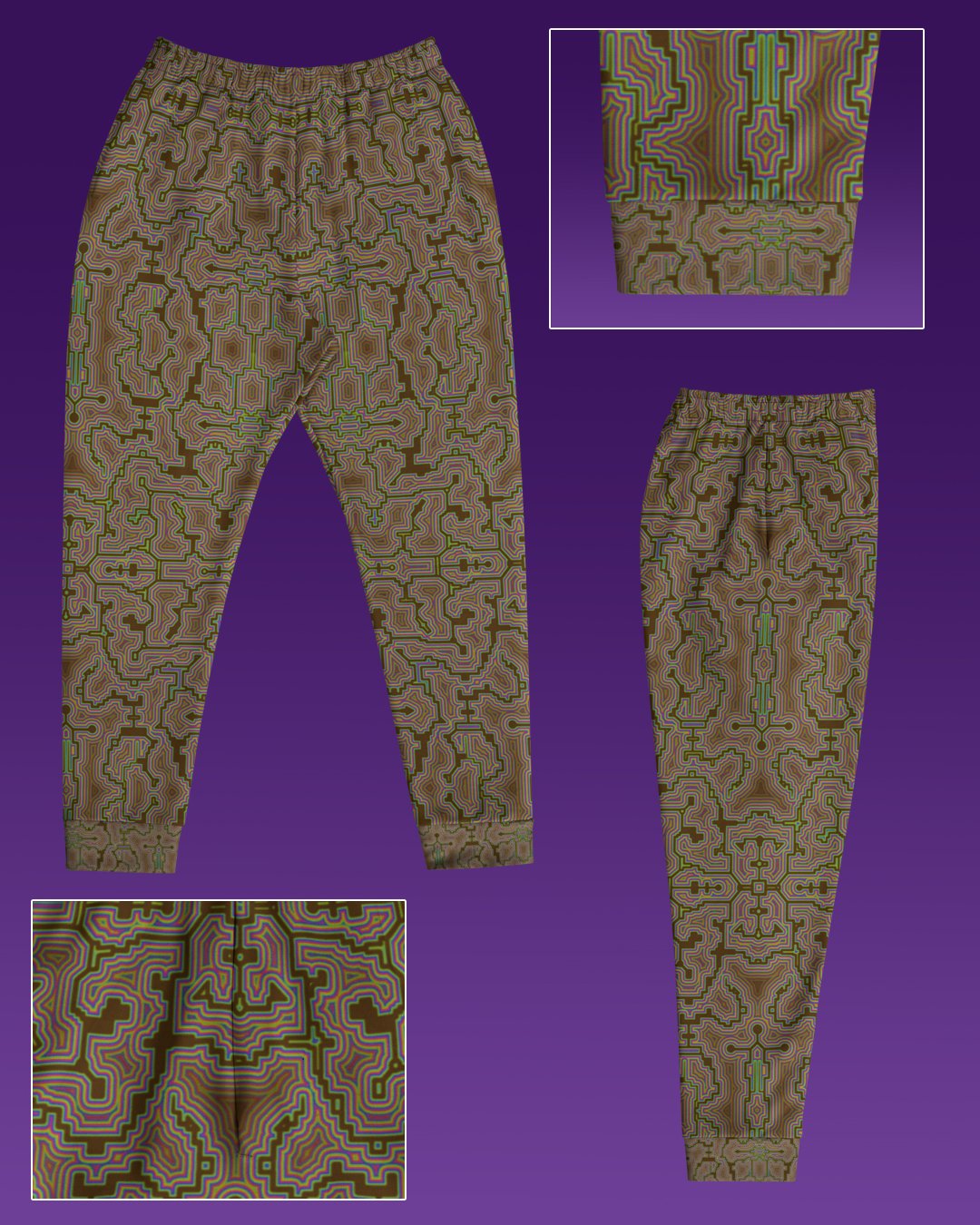 Desert Techno Shamanic | UV/RGB Reactive Joggers