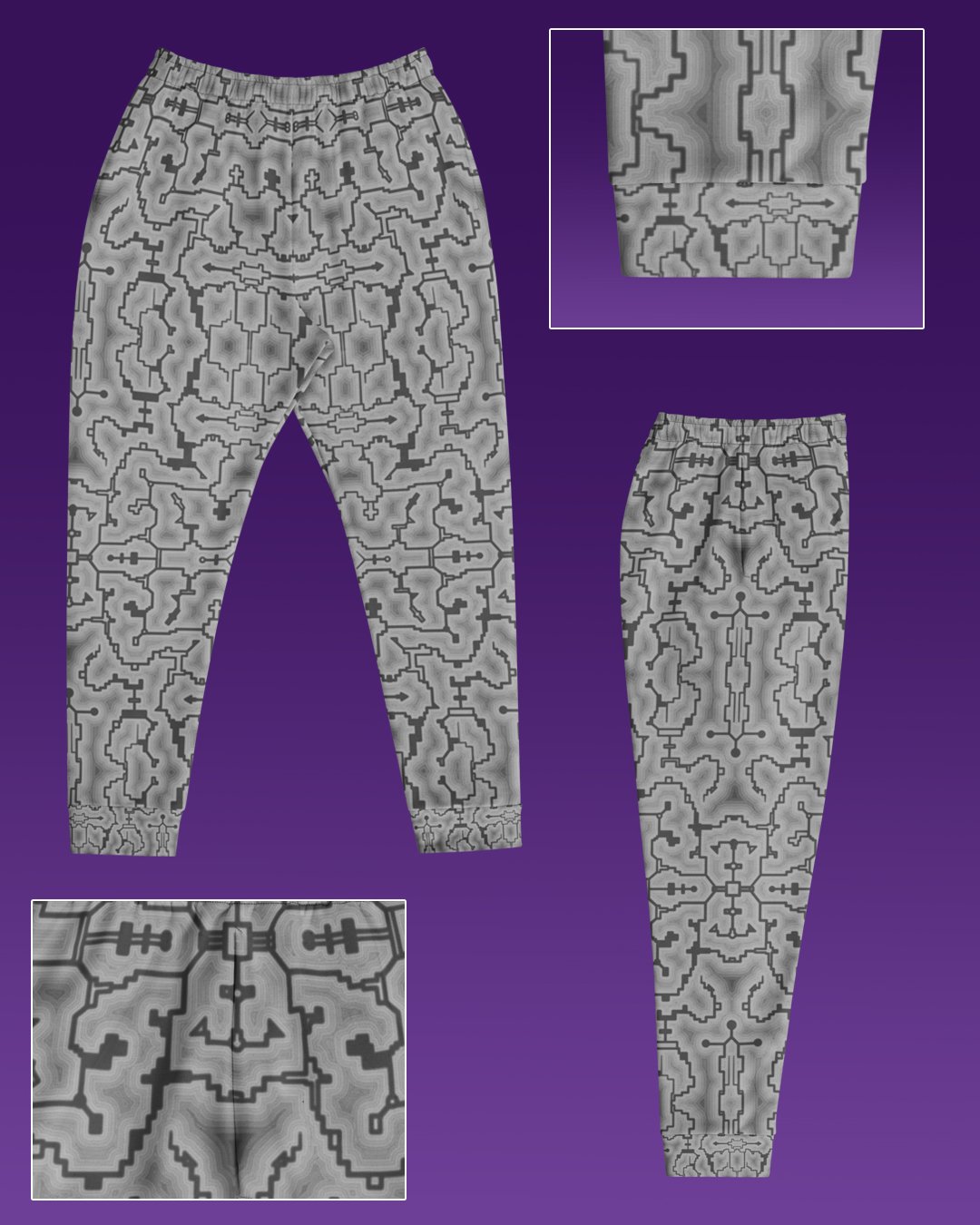 Stone Techno Shamanic | UV/RGB Reactive Joggers