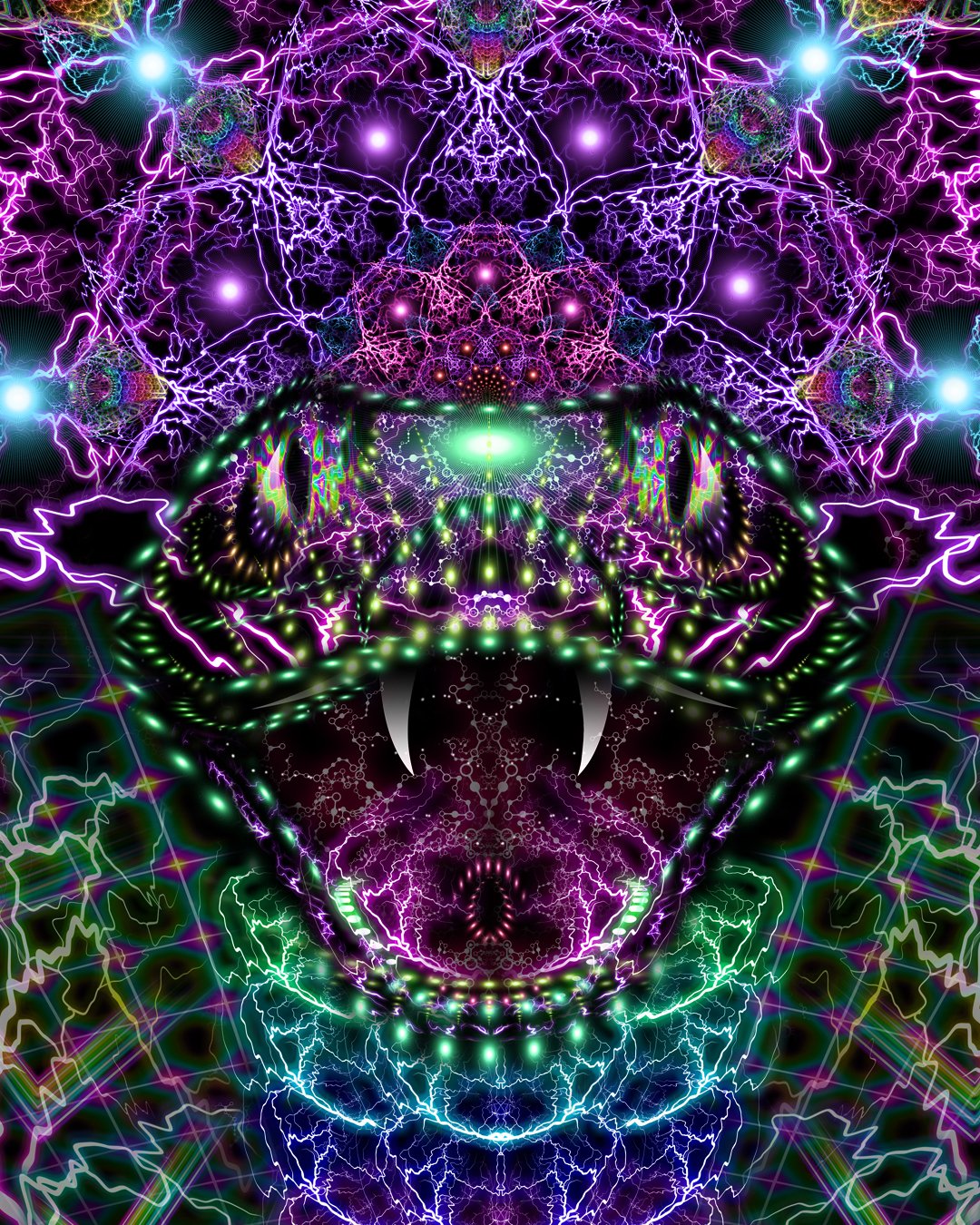 Cosmic Rainbow Serpent | Archival Fine Art Print - Image 2