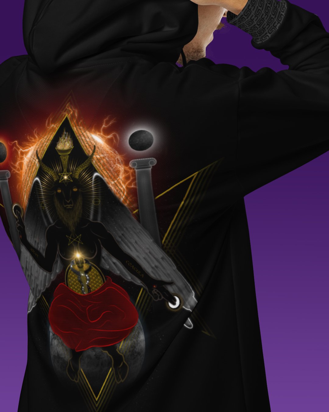 Baphomet | UV/RGB Reactive Hoodie - Image 5