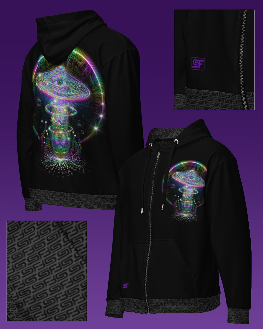 Entheopsybin | UV/RGB Reactive Hoodie