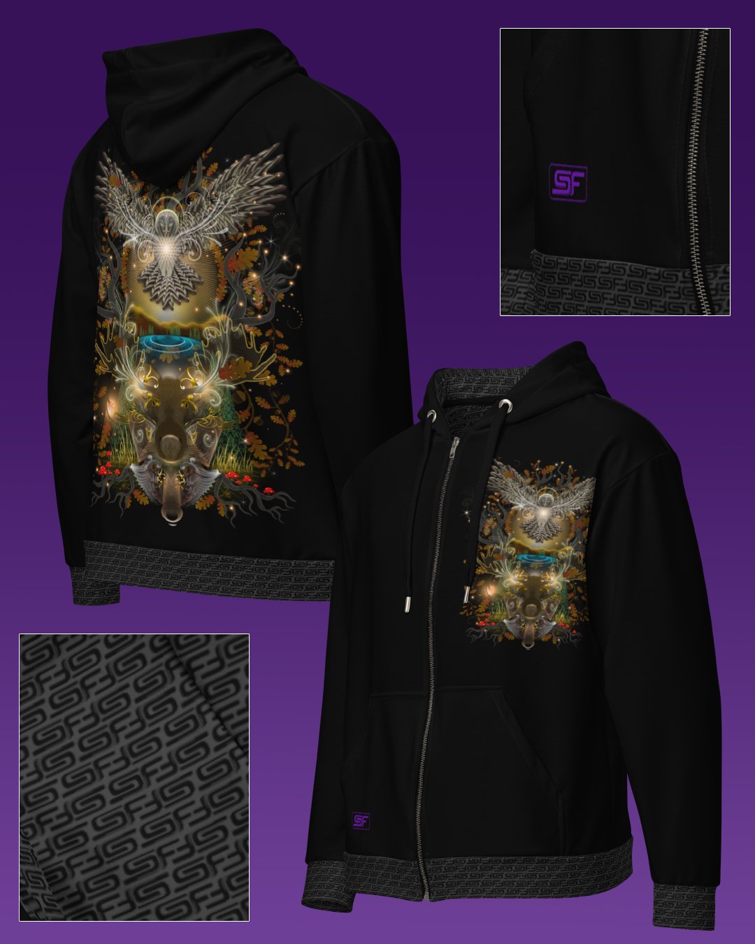 Forestcopia | UV/RGB Reactive Hoodie