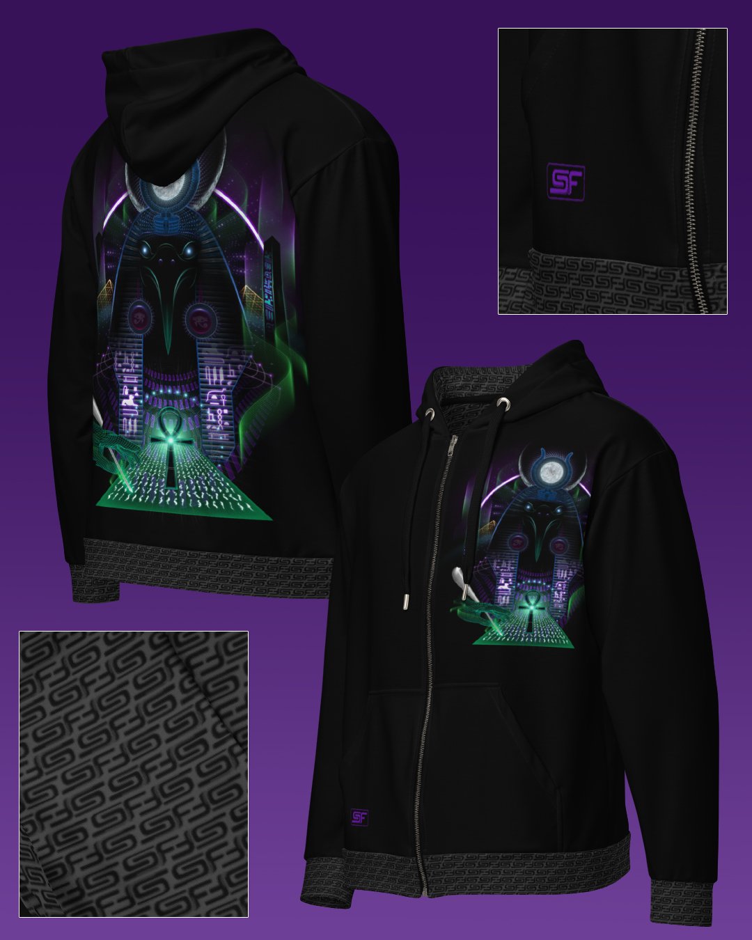 Thoth | UV/RGB Reactive Hoodie