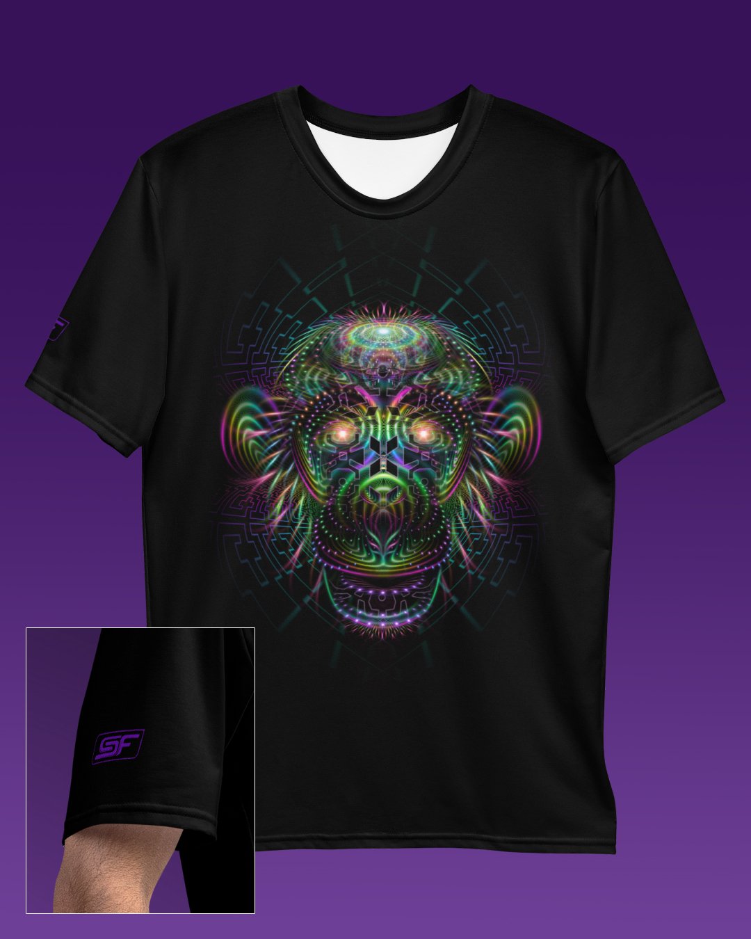 Monkey Brained | UV/RGB Reactive T-Shirt - Image 2