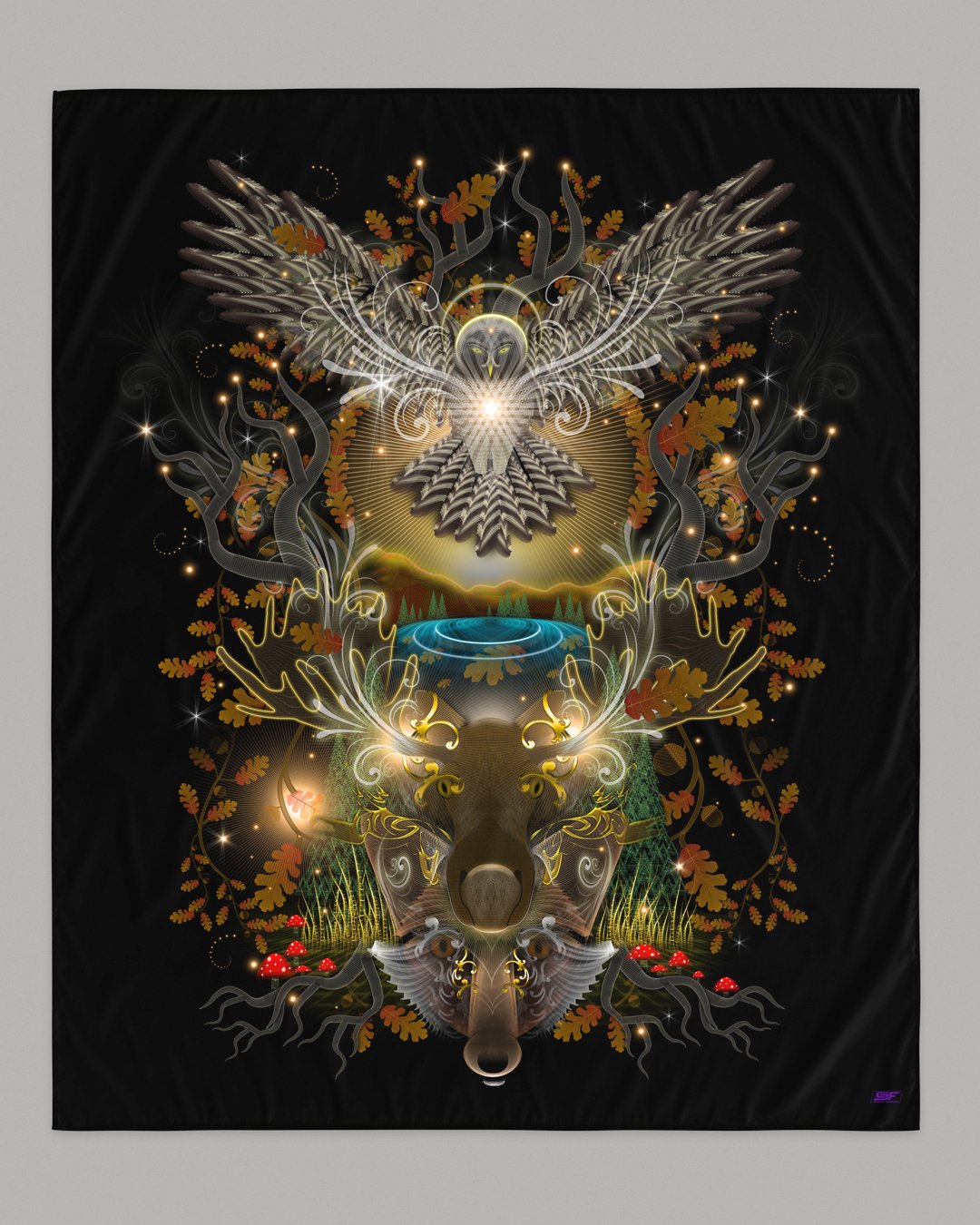 Forestcopia | UV/RGB Reactive Tapestry