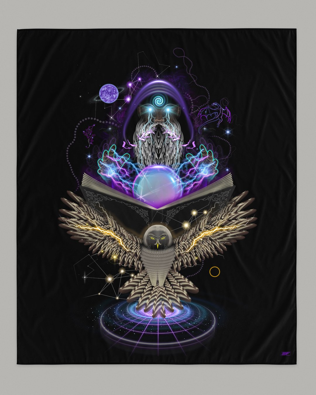 Psyorcerer | UV/RGB Reactive Tapestry